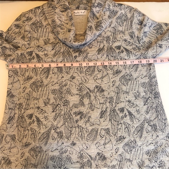 Habitat a-line tunic with relaxed cowl neck abstract print size small - Picture 5 of 8